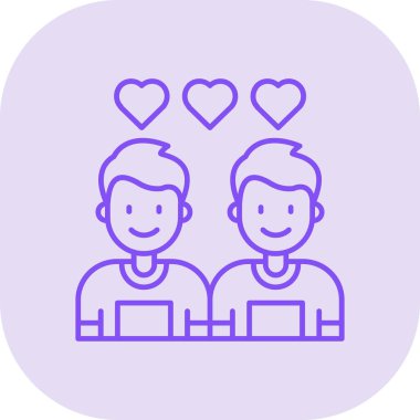 çift simge vektör illüstrasyonu