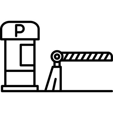 Yapı vinci ve paten simgesi, basit ana hatlı vektör