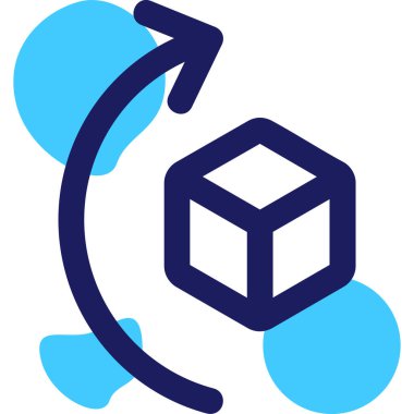 Küp. Web simgesi basit illüstrasyon