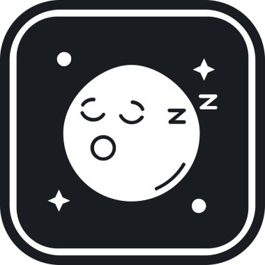 gece ay simgesi, basit siyah stil