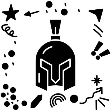 Beyaz arka planda sihirli ikonu olan çizgi sihirli şişe. iksirli fantezi büyüsü.