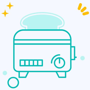 Tost makinesi basit vektör simgesi