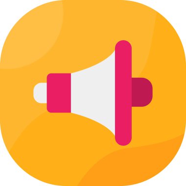 Megafon. Web simgesi basit illüstrasyon