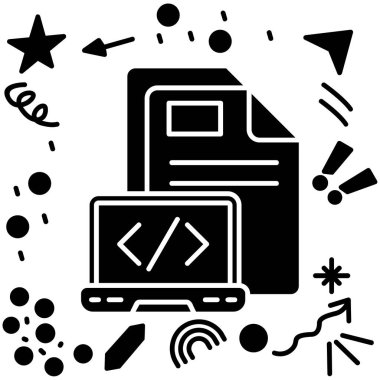 Somut biçimdeki kodlama dili simgesi