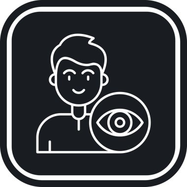 Göz simgesinin vektör çizimi, modern ve basit vektör illüstrasyonu