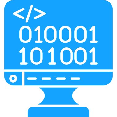 ikili kod simgesi. vektör illüstrasyonu