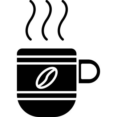 Kahve kupa simgesi, basit stil