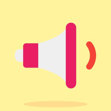 Hoparlör düz simgesi, ses işareti