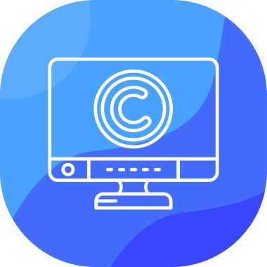 telif hakkı web simgesi basit illüstrasyon
