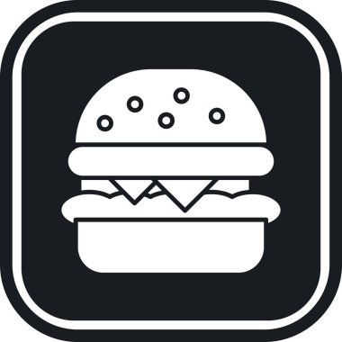 Hamburger simgesinin vektör illüstrasyonu