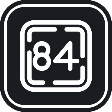 7 numaralı simge, vektör illüstrasyonu