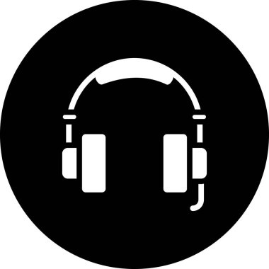 kulaklık simgesi vektör illüstrasyonu