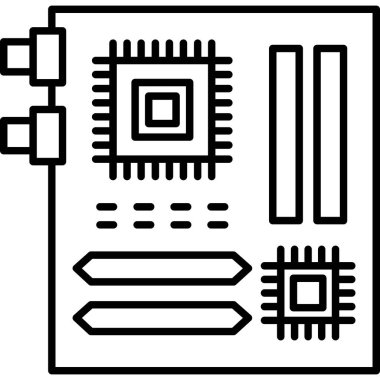 İşlemci. Web simgesi basit illüstrasyon