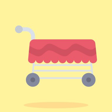 uzun gölge ve mobil uygulama tramvayı ile düz