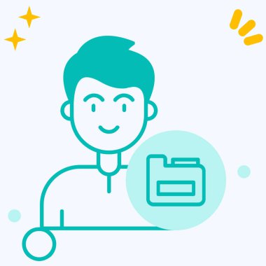 Beyaz arka planda kredi kartı ikonu olan çizgi adamı izole edildi. Online ödeme. Nakit çekmek. finansal operasyonlar. Alışveriş tabelası. Renkli taslak konsepti. vektör