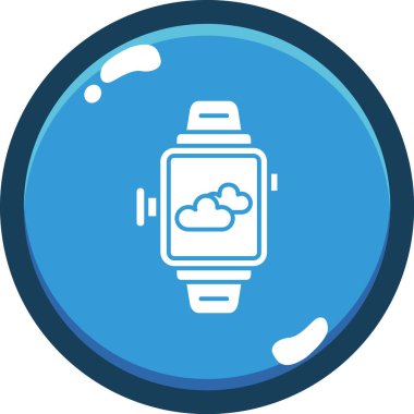 Moda biçimi izole edilmiş arkaplanda smartwatch simgesi
