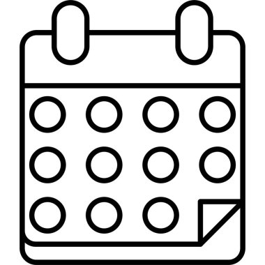 takvim tarihi olay simgesi ana hat biçiminde