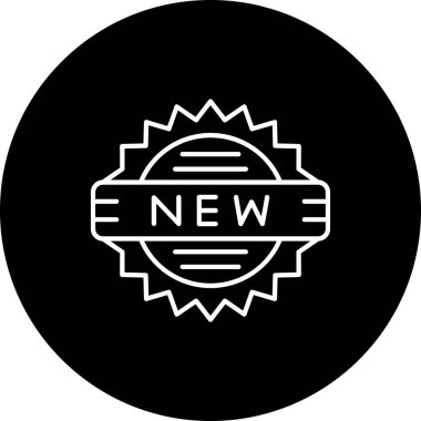 Beyaz arkaplanda yeni damga