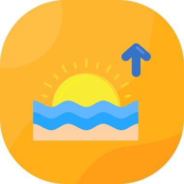 yaz tatili simgesi düz stil