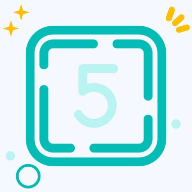 Doldurulmuş dört numara simgesi - özet biçimi