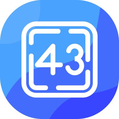 4 numaralı mavi simgenin vektör illüstrasyonu