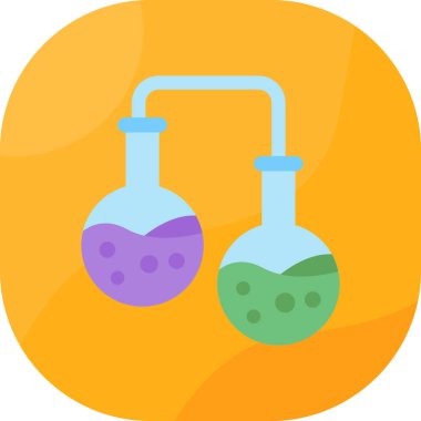 Laboratuvar. Web simgesi basit illüstrasyon