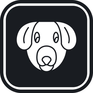 Hayvan ikonu, vektör illüstrasyonu. köpek