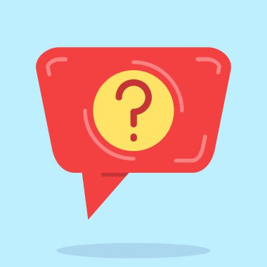 Kabarcık simgesinin düz tasarım vektörü çizimi