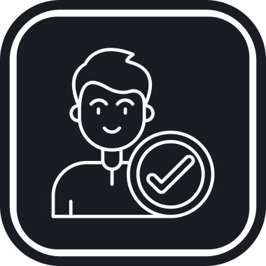 Bir insan simgesinin vektör illüstrasyonu