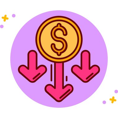 Para için. Web simgesi basit illüstrasyon