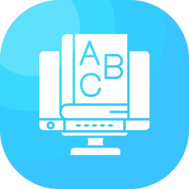 Bilgisayar. Web simgesi basit illüstrasyon