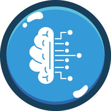 Beyin. Web simgesi basit illüstrasyon