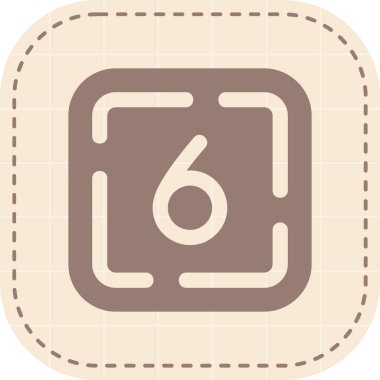 Bir kameranın tek bir simgesinin vektör illüstrasyonu