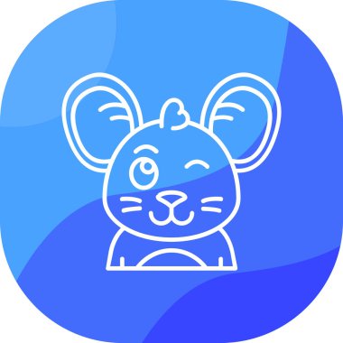 Hayvan fare. Basit web illüstrasyonu