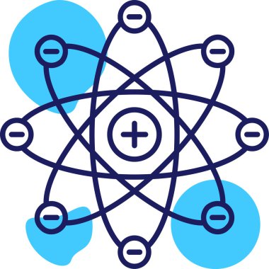 atom simgesi vektör illüstrasyonu