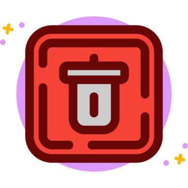 Yemek. Web simgesi basit illüstrasyon