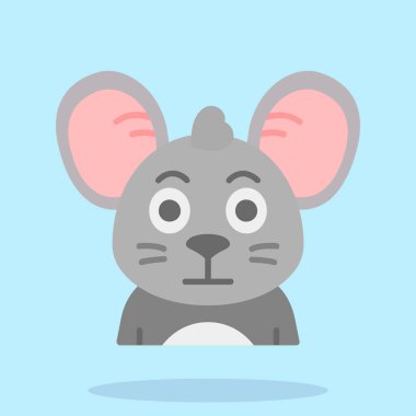 sevimli küçük fare karakter vektör tasarımı