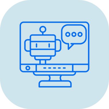 Robot simgesi, vektör çizimi