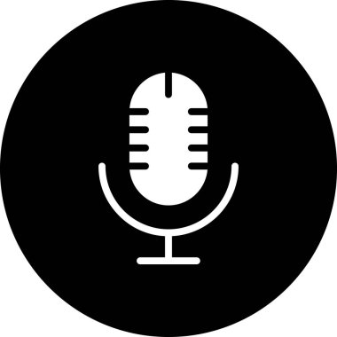 mikrofon simgesi, basit illüstrasyon