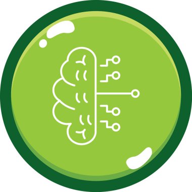 beyin ikonu vektör illüstrasyonu