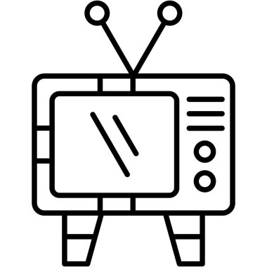 Televizyon ikonu vektörü. özet çizimi