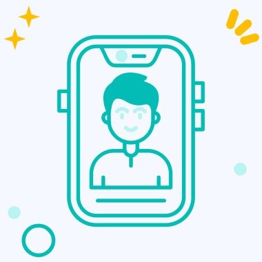 avatar erkek kişisi simgesi ana hatlar biçiminde