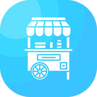 Kafeteryada. Web simgesi basit illüstrasyon