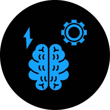 beyin ikonu vektör illüstrasyonu