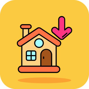 Ev simgesi vektör illüstrasyonu