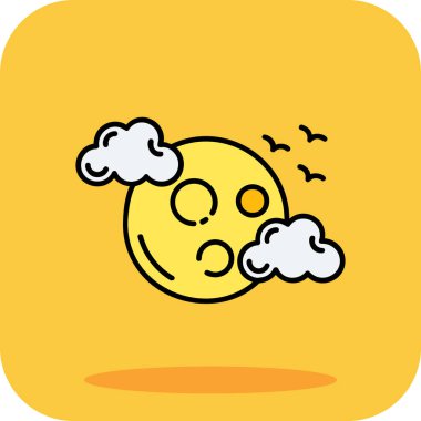 Üzgün emoji simgesi tasarım, renkli vektör çizim