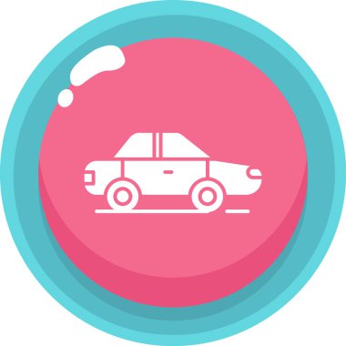 - Araba. Web simgesi basit illüstrasyon