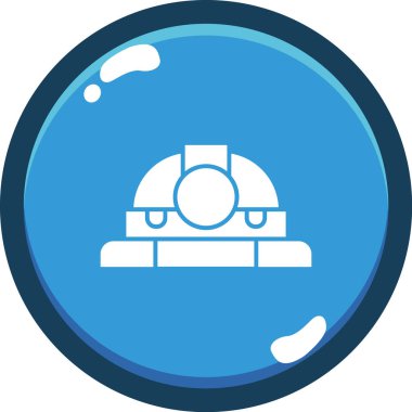 Mavi daire simgesinin vektör illüstrasyonu