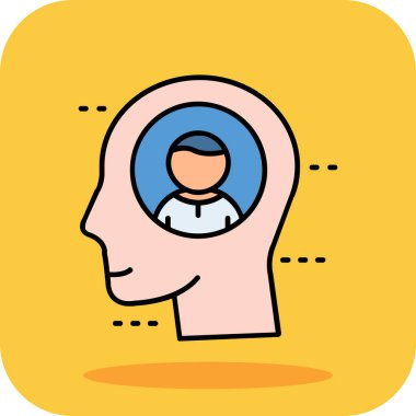 Beyni ve büyüteci olan bir insan.