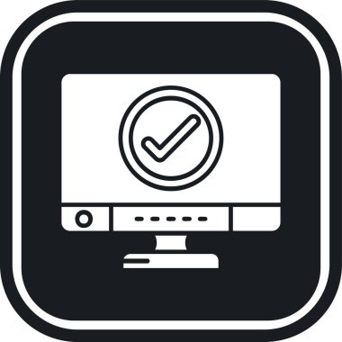 bilgisayar izleme simgesi, vektör illüstrasyonu